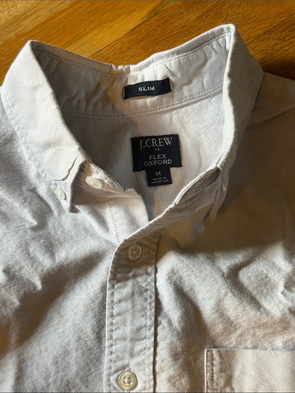 J crew flex Oxford shirt medium slim fit light gray